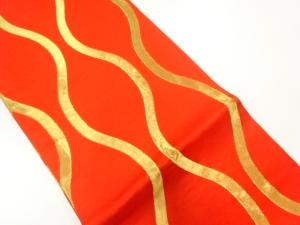 立涌模様織出し丸帯